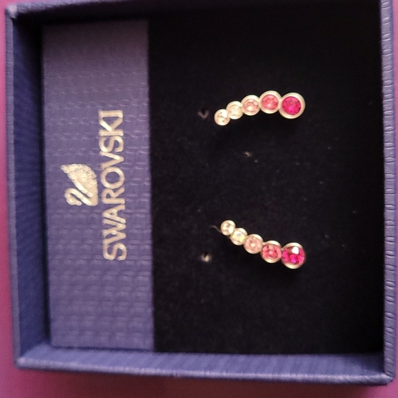 Swarovski Jewelry - New Swarovski Pink Crystal Earrings